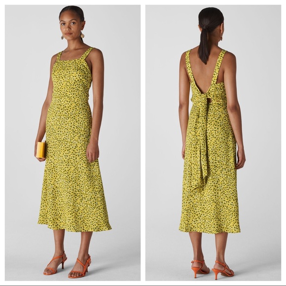 Whistles Dresses & Skirts - whistles llora clouded leopard tie midi nwt dress
